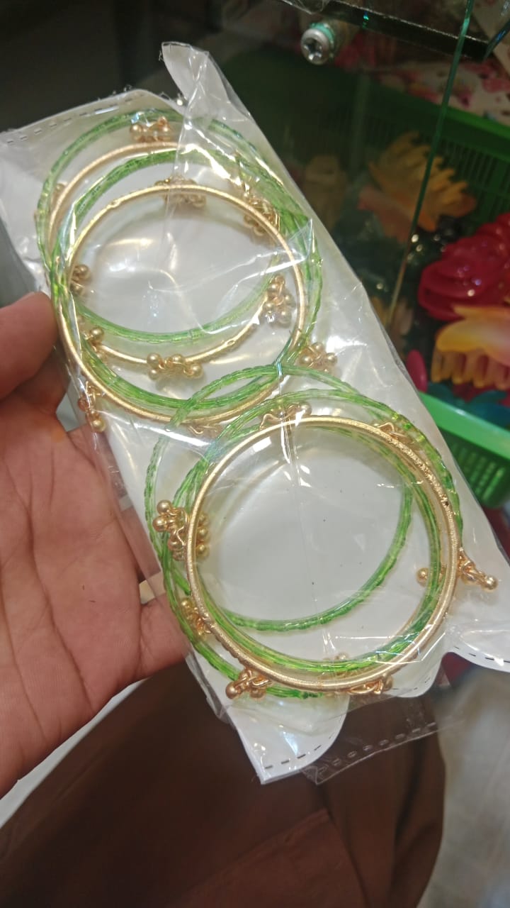 Multicolor Kashmiri Ghungroo Glass Bangle Set – 1 Dozen (12) Traditional Bangles for Women