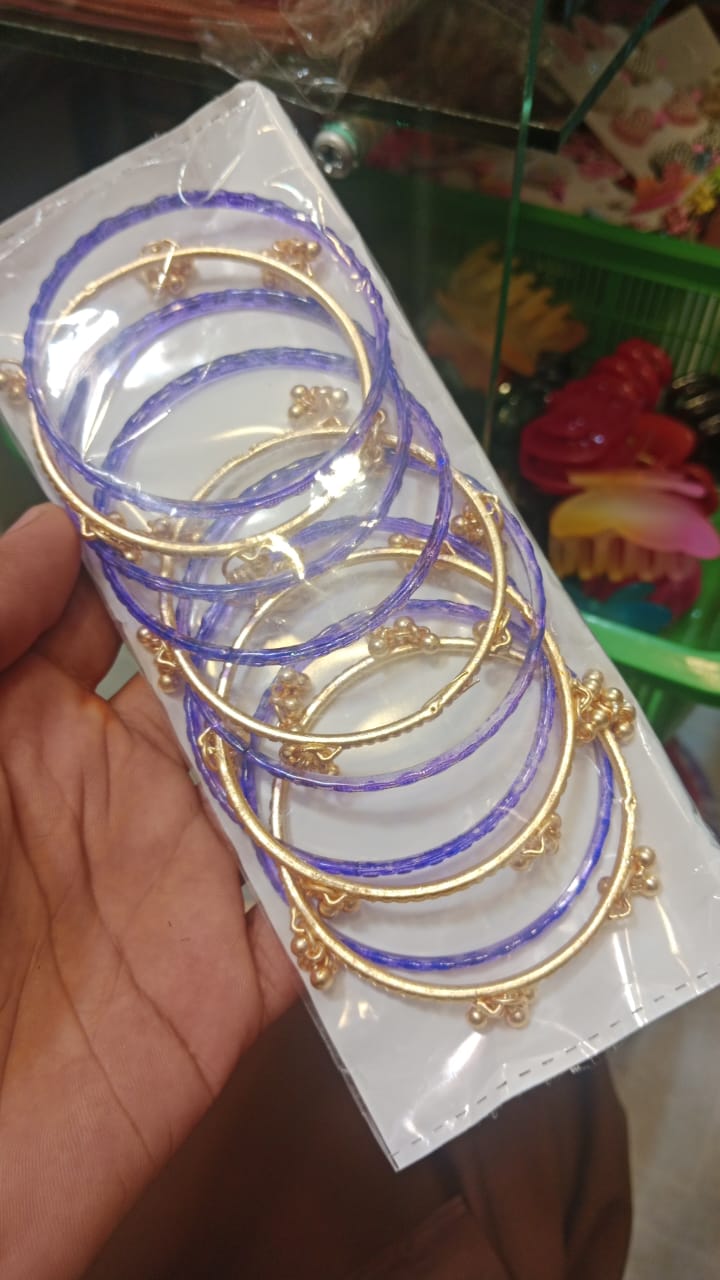 Multicolor Kashmiri Ghungroo Glass Bangle Set – 1 Dozen (12) Traditional Bangles for Women